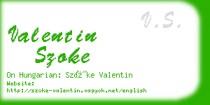 valentin szoke business card